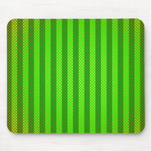 Green vibrant striped carbon fibre patterned mouse pad