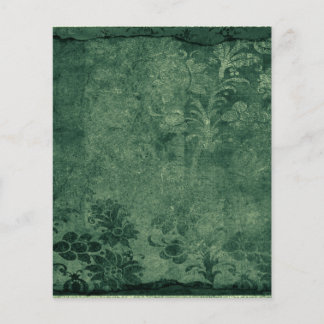 Green Victorian Gothic Damask Scrapbook Paper