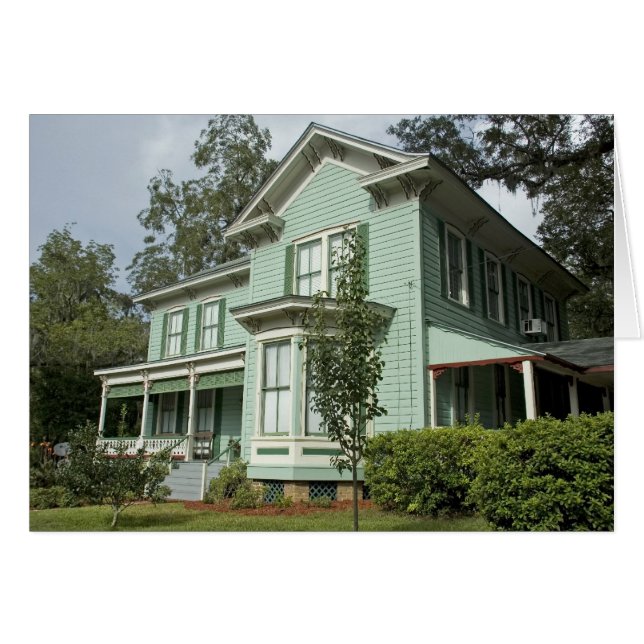 Green Victorian House Card (Front Horizontal)