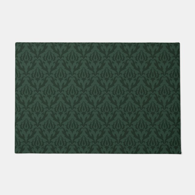 Green Victorian Pattern - Door Mat (Front)