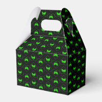 Green Video Game Controller Heart Pattern