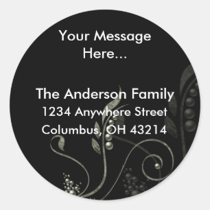 Green Vine Decorative D6 Return Address Labels
