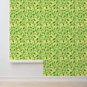 Green vine leaves tangle Wallpaper