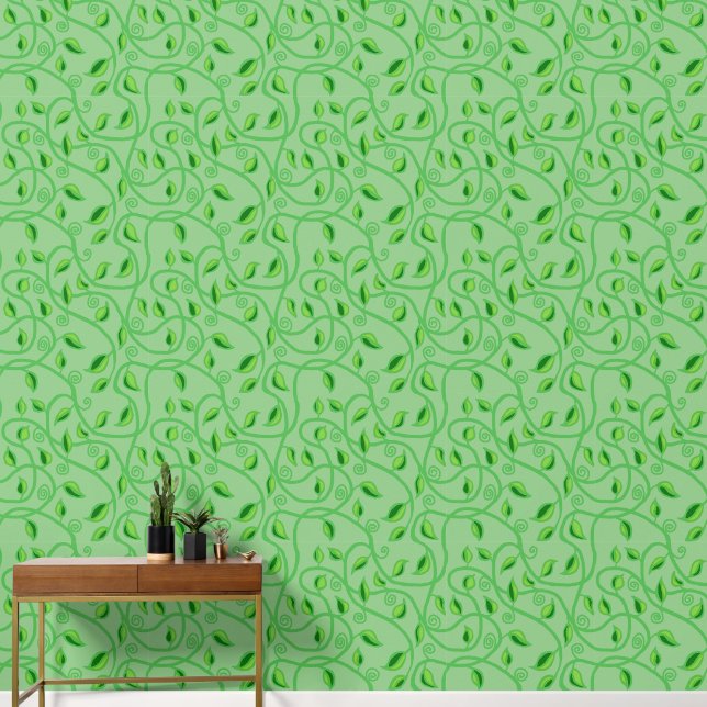 Green vine leaves Wallpaper (Hallway)