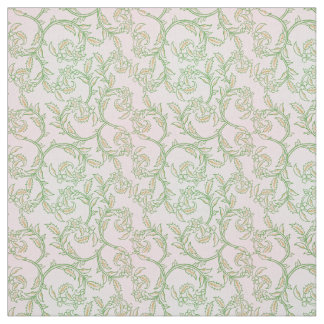 Green Vine Pattern Decorative Textile Fabric