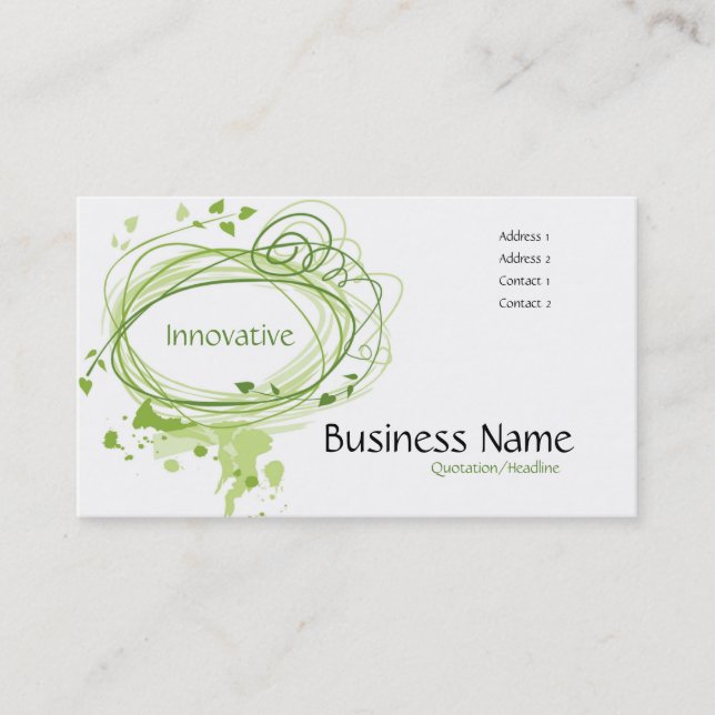 Green Vines Business Card (Front)