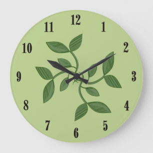 Green Vines Decorative Wall Clock