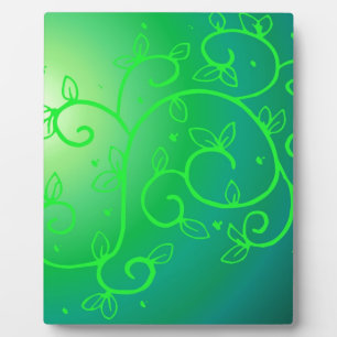 Green Vines Irish Luck Ireland Plant Flowers Art Plaque
