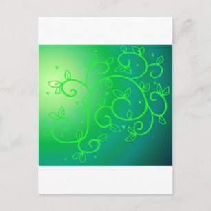 Green Vines Irish Luck Ireland Plant Flowers Art Postcard