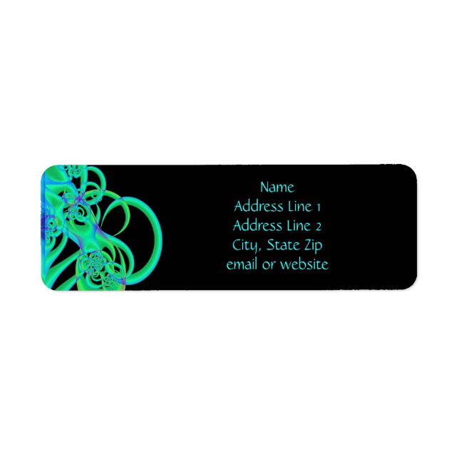 Green Vines Return Address Label (Front)