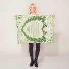 Green Vintage Banner Irish Blessing Clover Heart