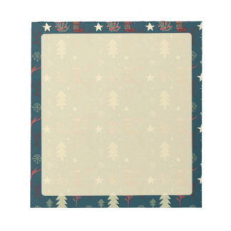 Green Vintage Christmas Notepad