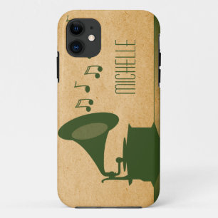 Green Vintage Gramophone BT iPhone 5 Case