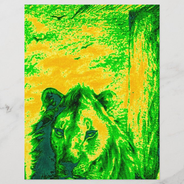 Green Vintage Lion simba Hakunamatata Simba Marara (Front)