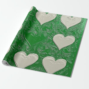Green Vintage Lithograph #2 Digital Art Wrapping Paper