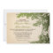 green vintage old oak tree wedding invitations