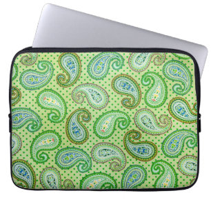 Green Vintage Pattern Texture Laptop Sleeve