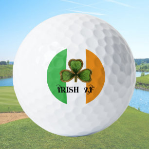 Green Vintage Shamrock Irish AF St Patrick's Day Golf Balls
