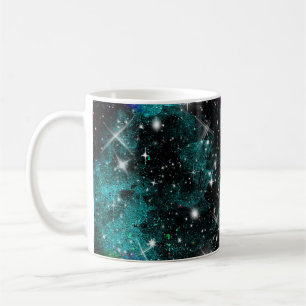 Green Violet Galaxy Star Milky Way Coffee Mug