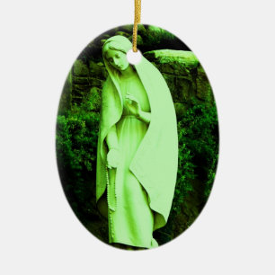 Green Virgin Mary Statue Ornament