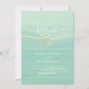 Green Virtual Wedding Invitation