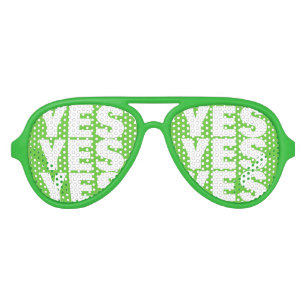 Green Vote YES party shades Funny voting promo