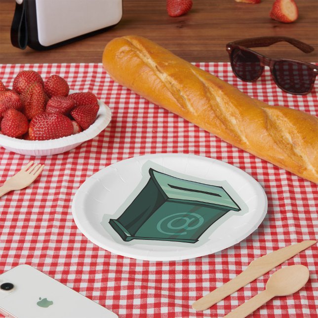 Green Voting Box Paper Plate (Creator Uploaded)