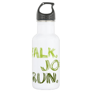 GREEN WALK JOG RUN (font SCRIBBLE) 532 Ml Water Bottle