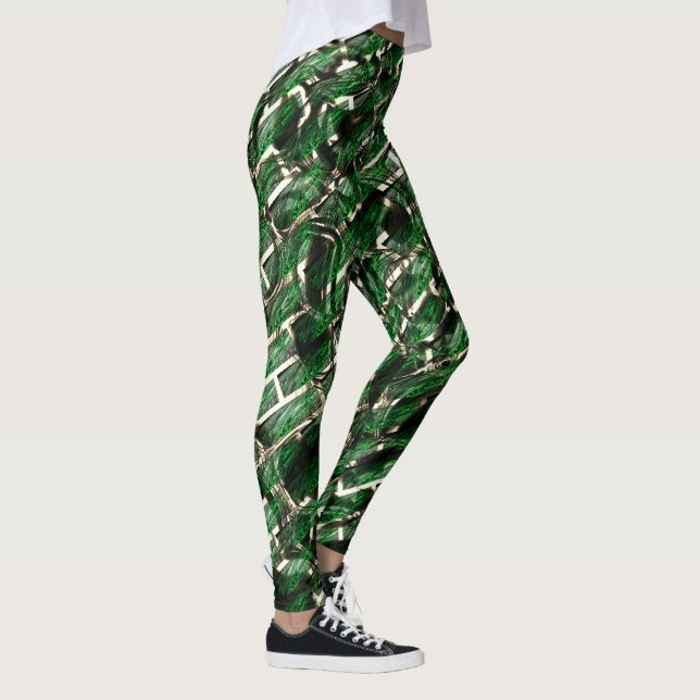 Green 'wall' effect and darkest bubbles? leggings (Right)