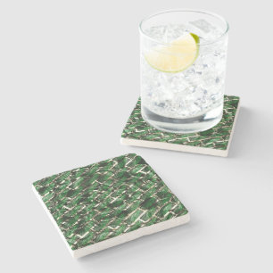 Green 'wall' effect and darkest bubbles? stone coaster
