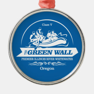 Green Wall (rafting 2) Metal Ornament