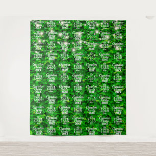 Green Wall Twinkling Lights Party Backdrop Tapestry