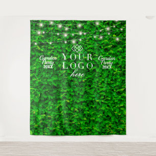 Green Wall Twinkling Lights Party Backdrop Tapestry