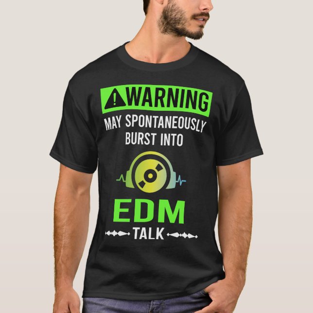 Green Warning EDM T-Shirt (Front)