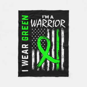 Green Warrior Kidney Disease Cerebral Palsy Awaren Fleece Blanket