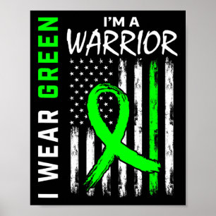 Green Warrior Kidney Disease Cerebral Palsy Awaren Poster