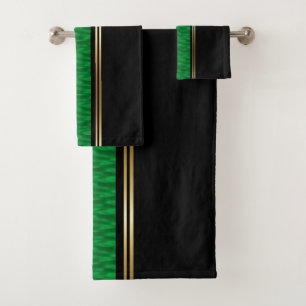 Green Water Bath Towel Set