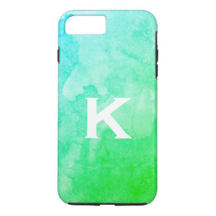 Green / Water Colour / Monogram Case-Mate iPhone Case