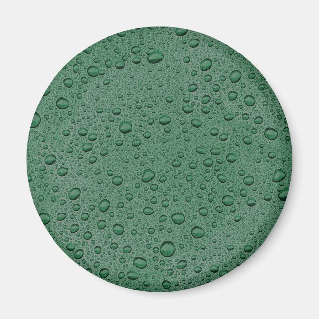 Green water droplets magnet (Front)