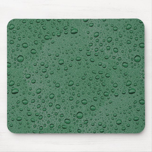 Green water droplets mouse pad (Front)