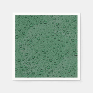 Green water droplets napkin