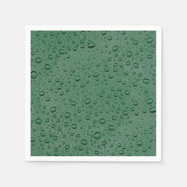Green water droplets napkin (Front)
