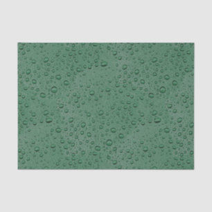 Green water droplets tissue paper