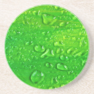 Green Water Drops Coaster