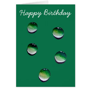 Green water drops water art