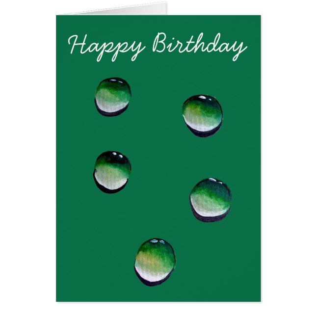 Green water drops water art (Front)