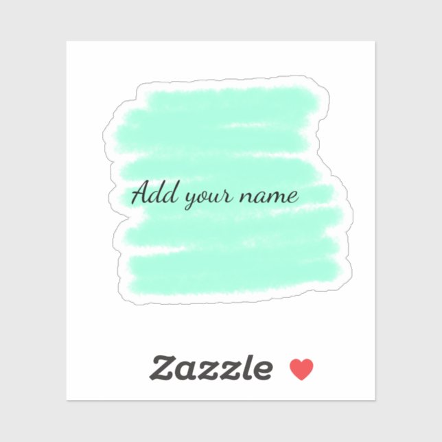 Green watercolor add name text message here throw  (Sheet)