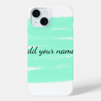 Green watercolor add name text message here throw
