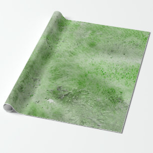 Green watercolor and ink paper textures on white b