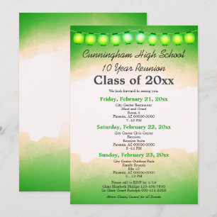 Green Watercolor Class Reunion Template